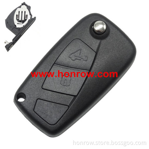 High Quality Fiat 2 button flip remote key blank with special battery clamp, fiat remote key shell